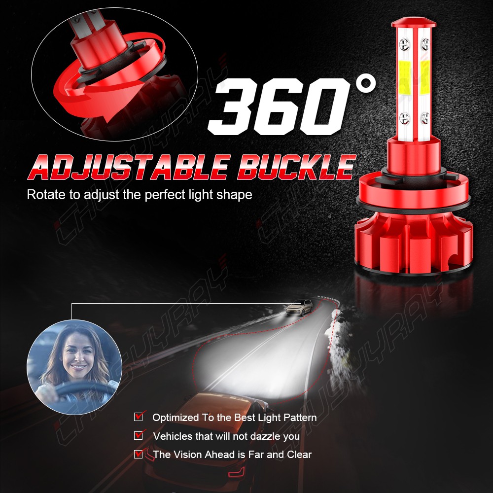 For 07-13 Chevy Silverado 1500 Ultra Bright LED Headlights Bulbs Hi/Lo 10000LM