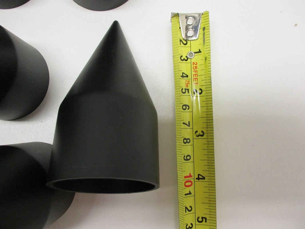 (20) Wheel Lugnut Black Plastic 33mm Thread On Spike Nut Covers Caps / 4 1/8″