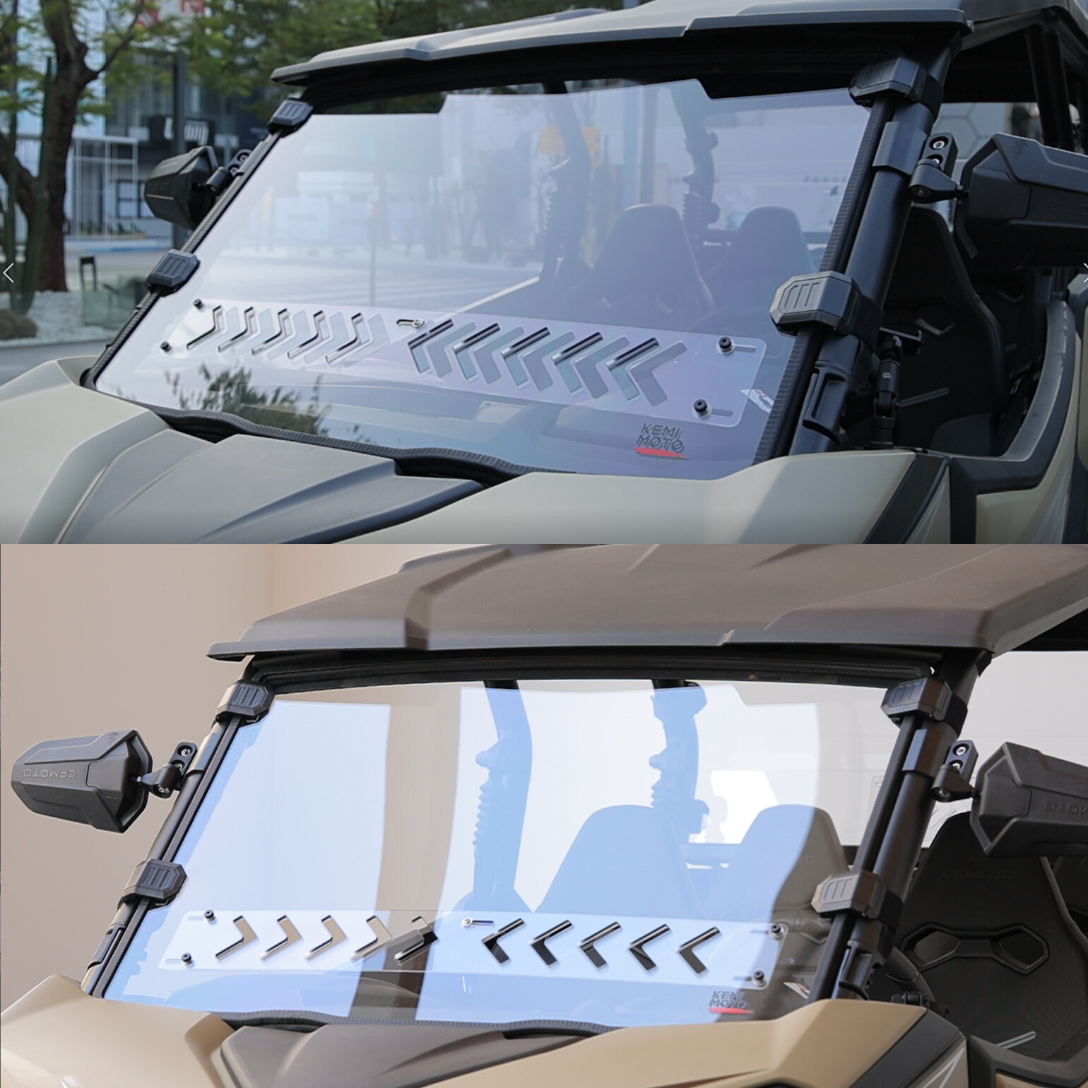 2-IN-1 Front Windshield Vented for 2023-2025 CFMOTO ZForce 950 Sport /800 Trail