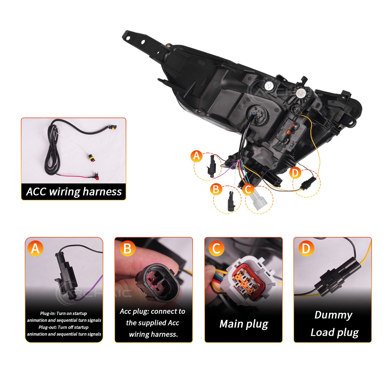 LED Projector Headlights Front Lamp RH+LH For Nissan 370Z Fairlady Z34 2009-2021