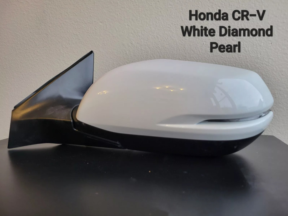 White Left Driver Side Mirror For 2017-2022 Honda CR-V America Built Models