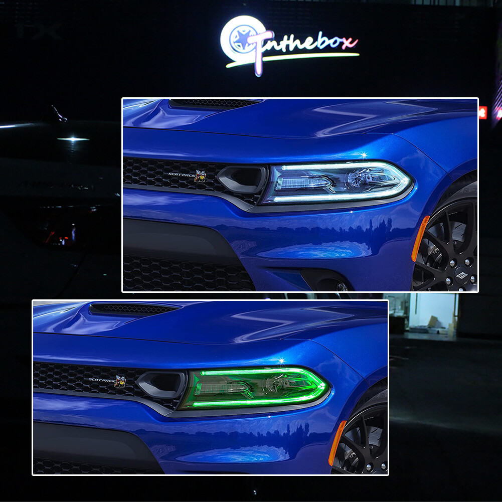 RGBW Multicolor LED Headlight Circuit Board Ambient Lights For 15+ Dodge Charger