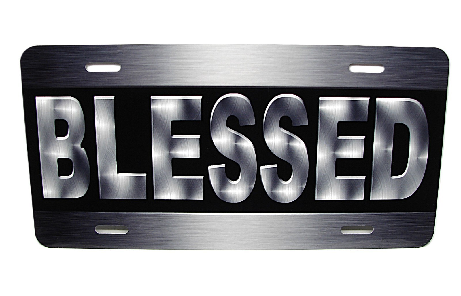 BLESSED RELIGIOUS JESUS CHRISTIAN METAL CAR NOVELTY LICENSE PLATE AUTO TAG