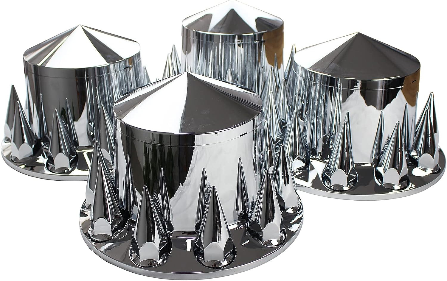 Chrome Hub Cover Semi Truck Wheel Kit Axle Cover 33mm Lug Nut Complete