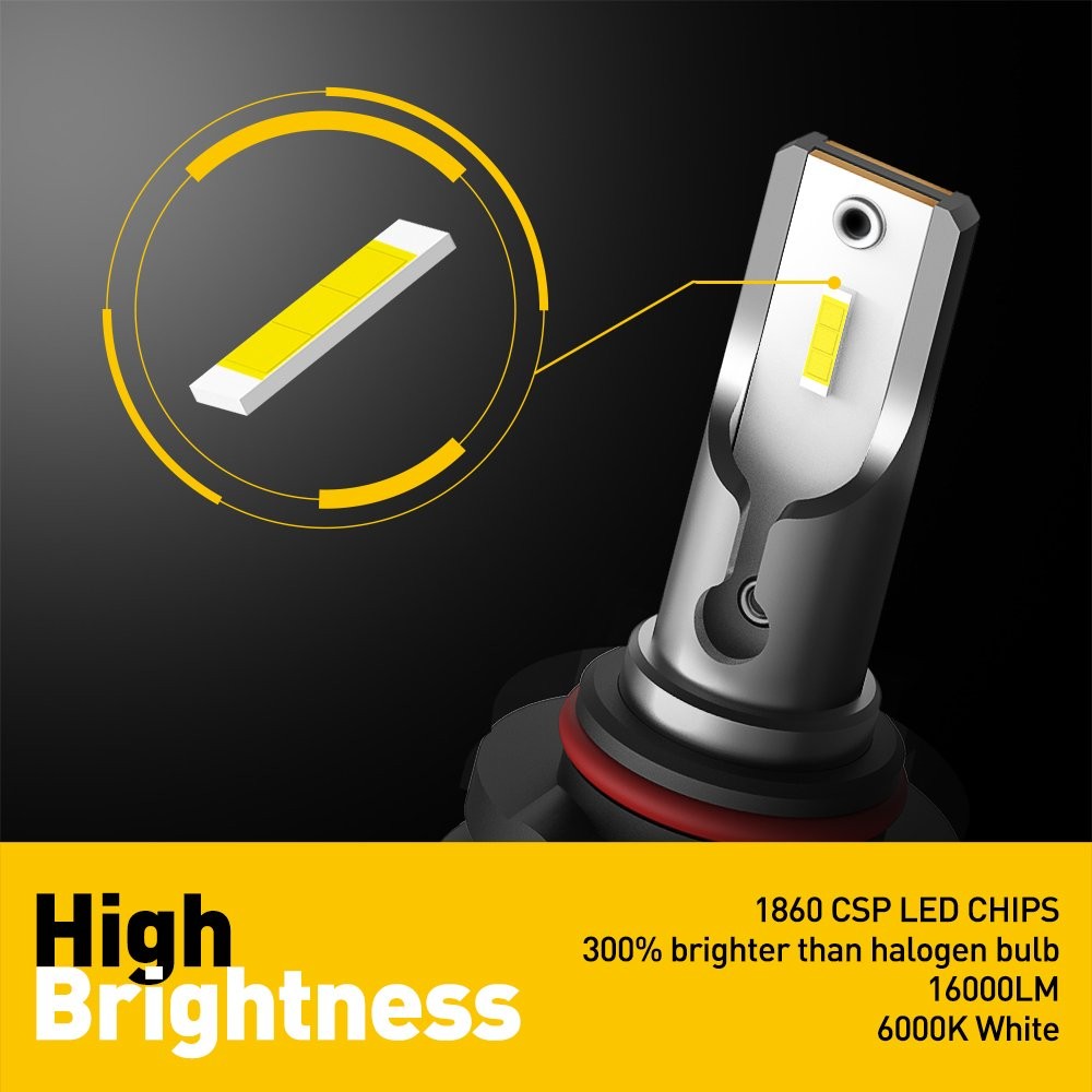 9005 Side 2 LED Kit Headlight Low Beam Bulbs Super Bright 6000K White 360000LM H