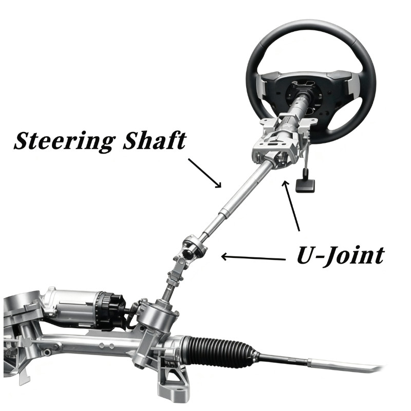 3/4″ DD X 3/4″ DD Single Universal Steering Shaft U Joint Chrome Polished