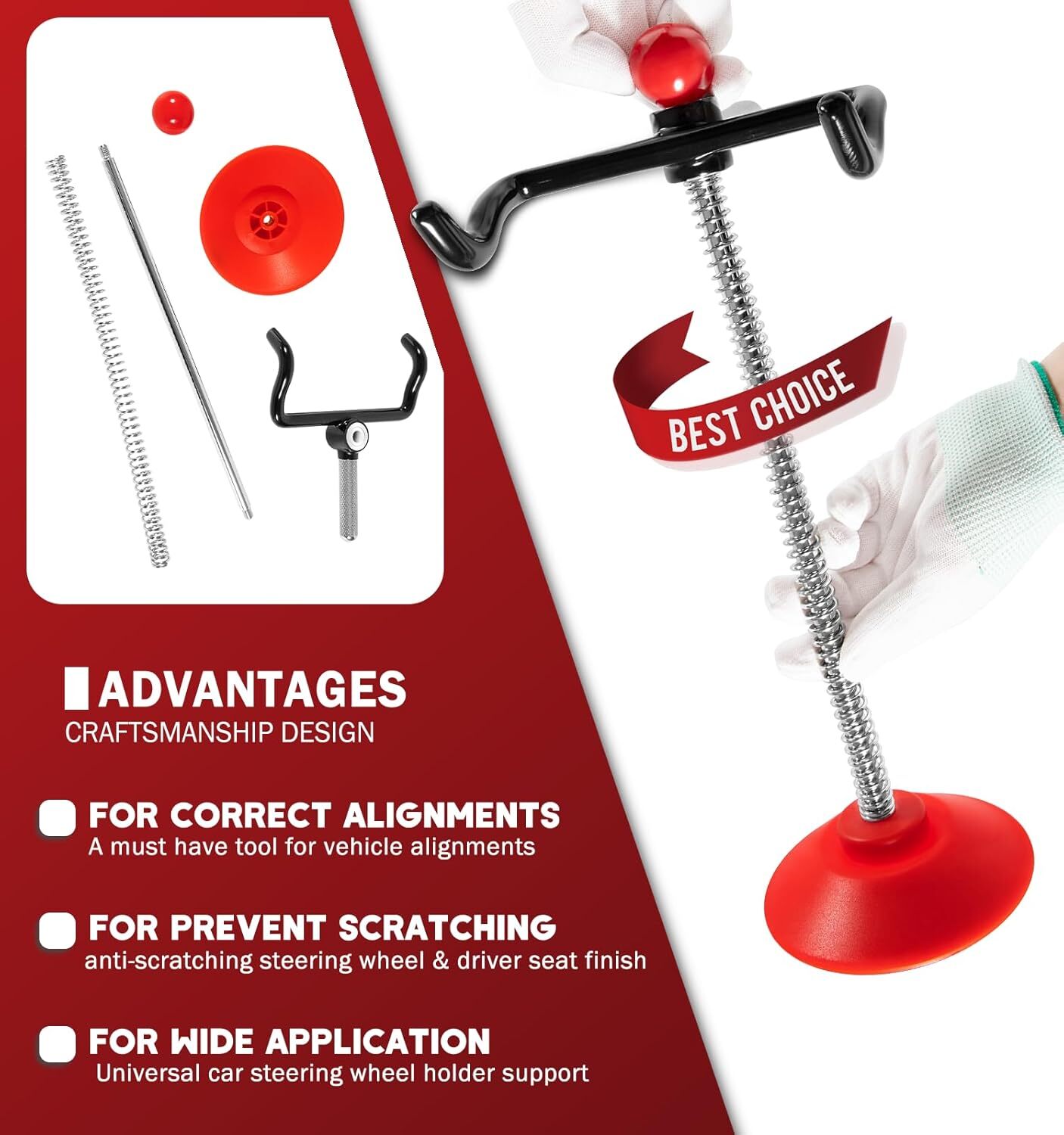 14in Car Alignment Rack Steering Wheel Leveling Holder Stand Alignment Tool