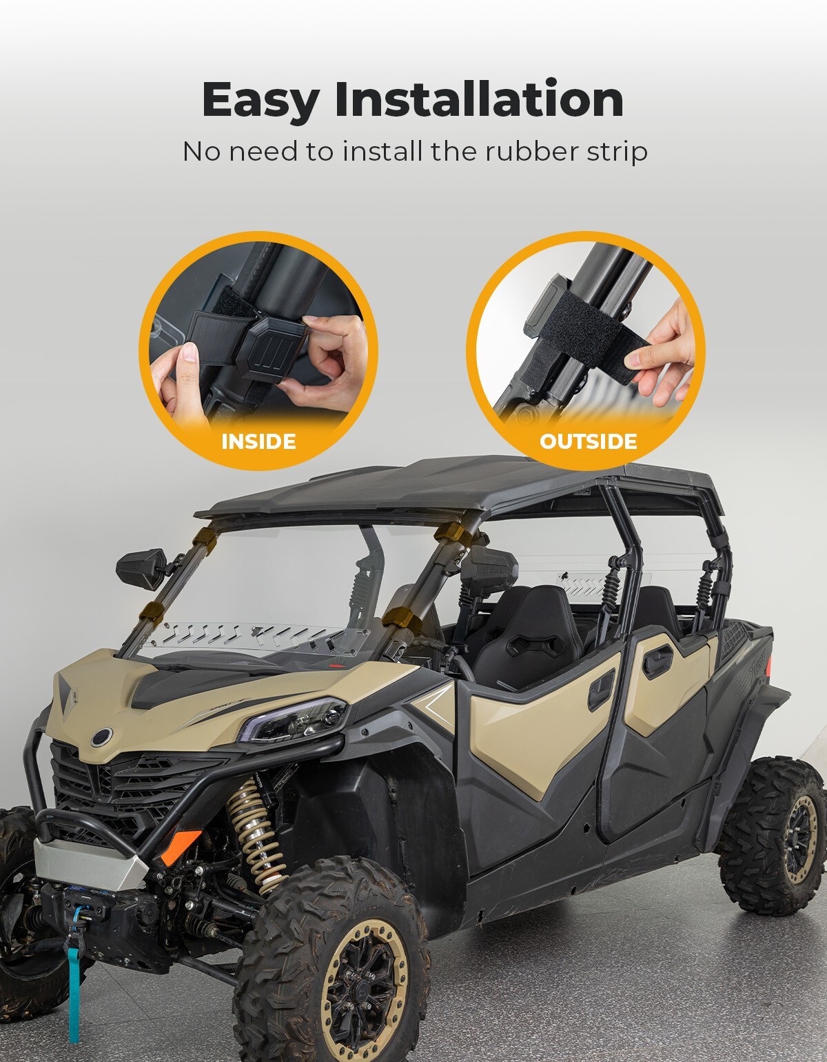 Vented Front Windshield w/ Sliding Window for 2023-2025 CFMOTO ZForce 950 / 800