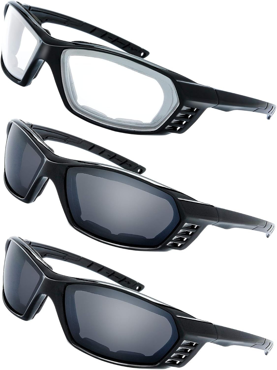 Versatile Cycle Riding Goggles with 100% UV Protection – 3 Lens Options Included