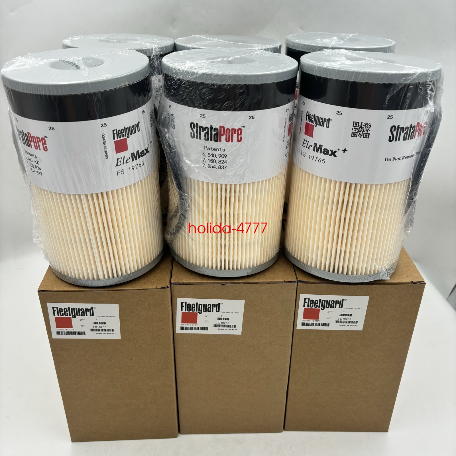 6x OEM BRAND NEW Genuine Fleetguard FS19765 Cummins Fuel/Water Separator