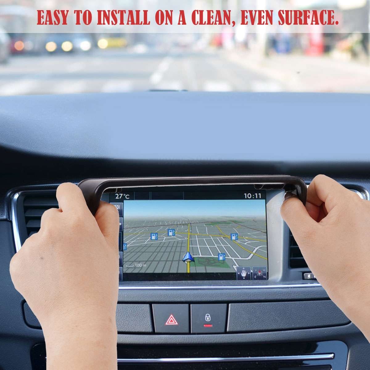 Black Car GPS Navigation Hood Visor Radio Sun-Shade Anti-Glare Cover Accessories