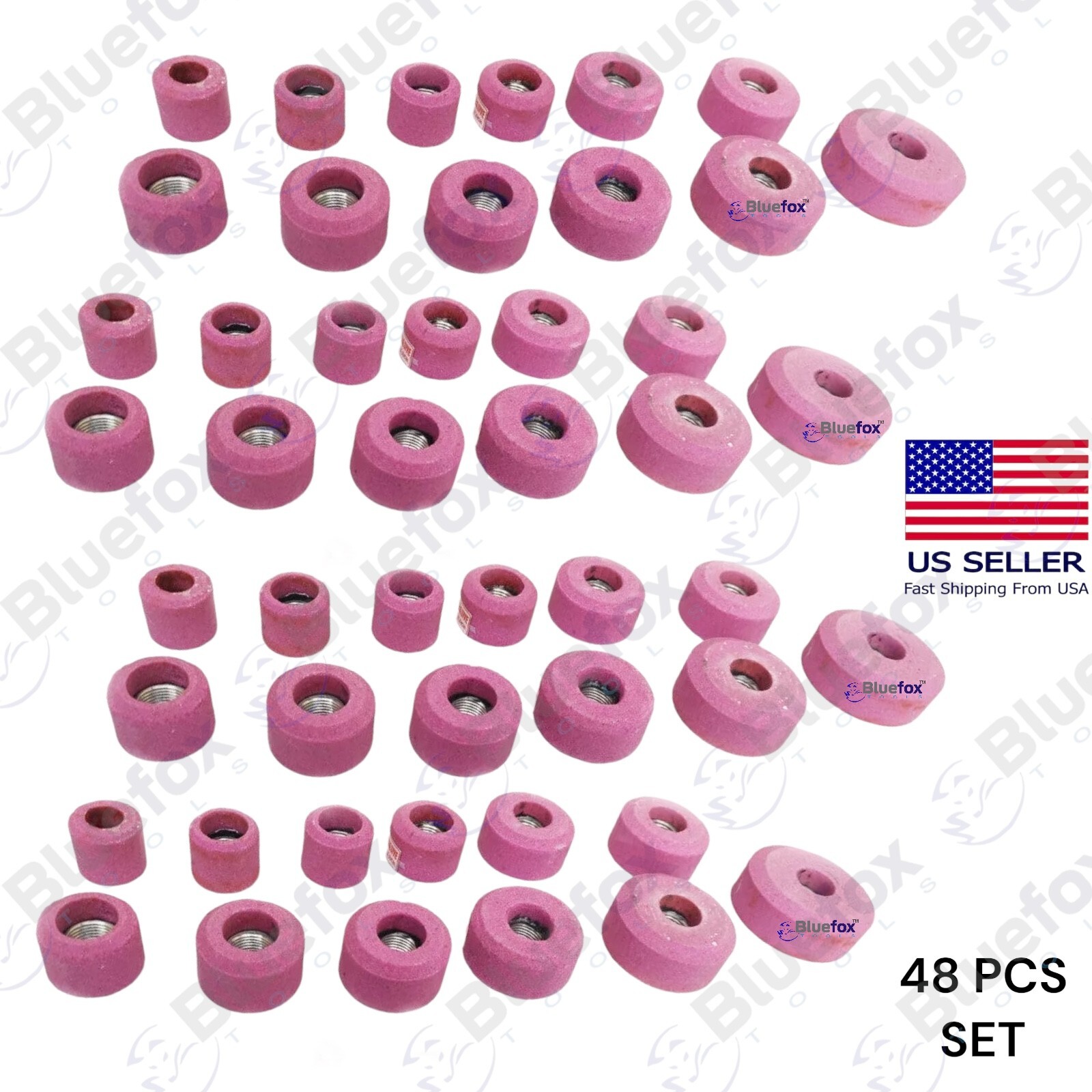 New Valve Seat Grinding Stones Set Of 48 Pcs For Sioux Holder 11/16 Thread USA
