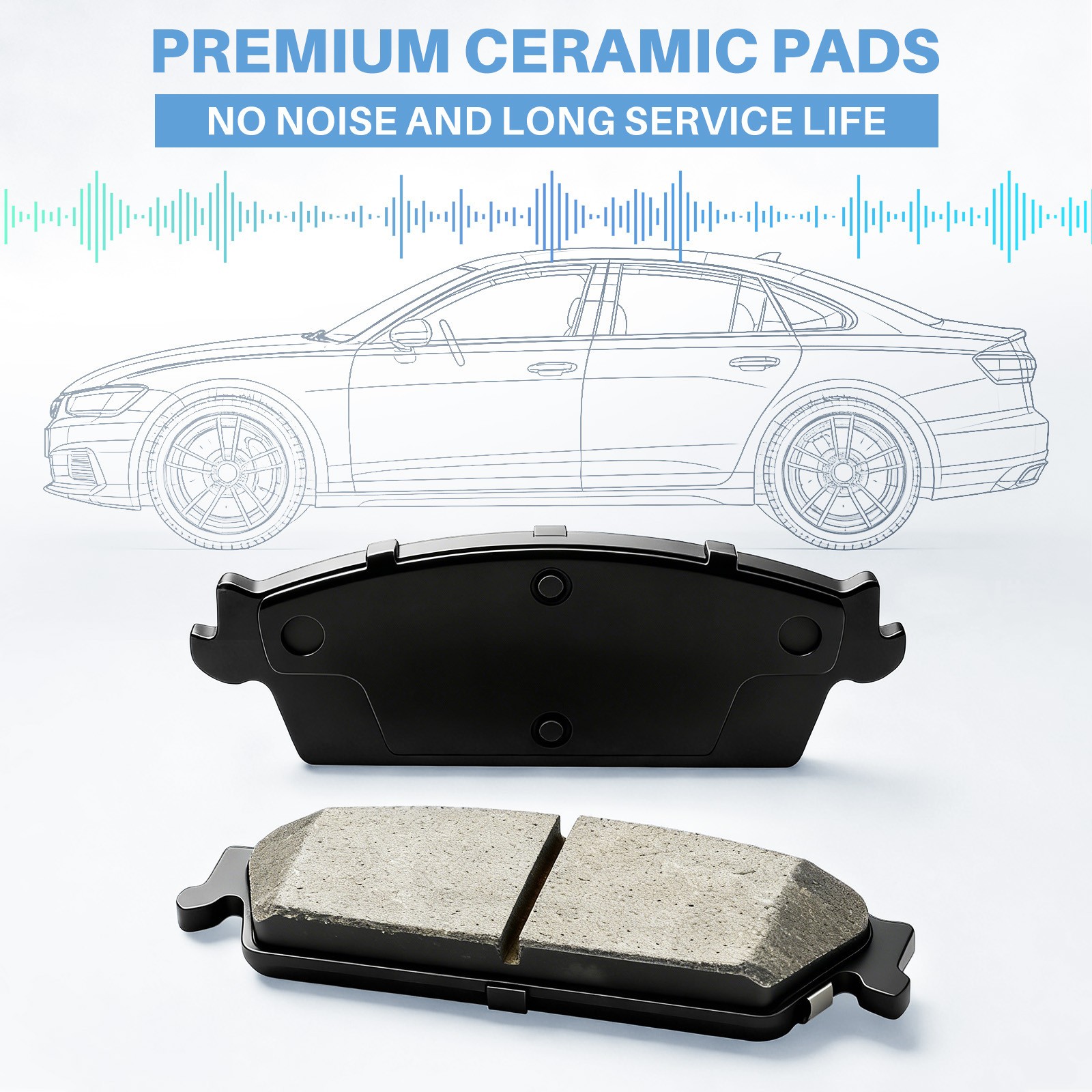 Front & Rear Left & Right Ceramic Brake Pads For Ford F-150 2012 – 2020