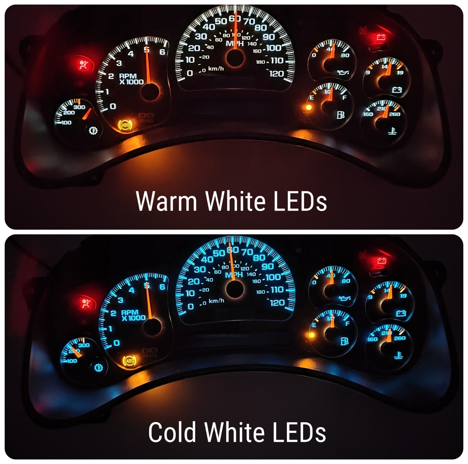 12 Volt Warm White 5mm LEDs with Resistor for Chevy GMC Gauge Clusters 20 Qty