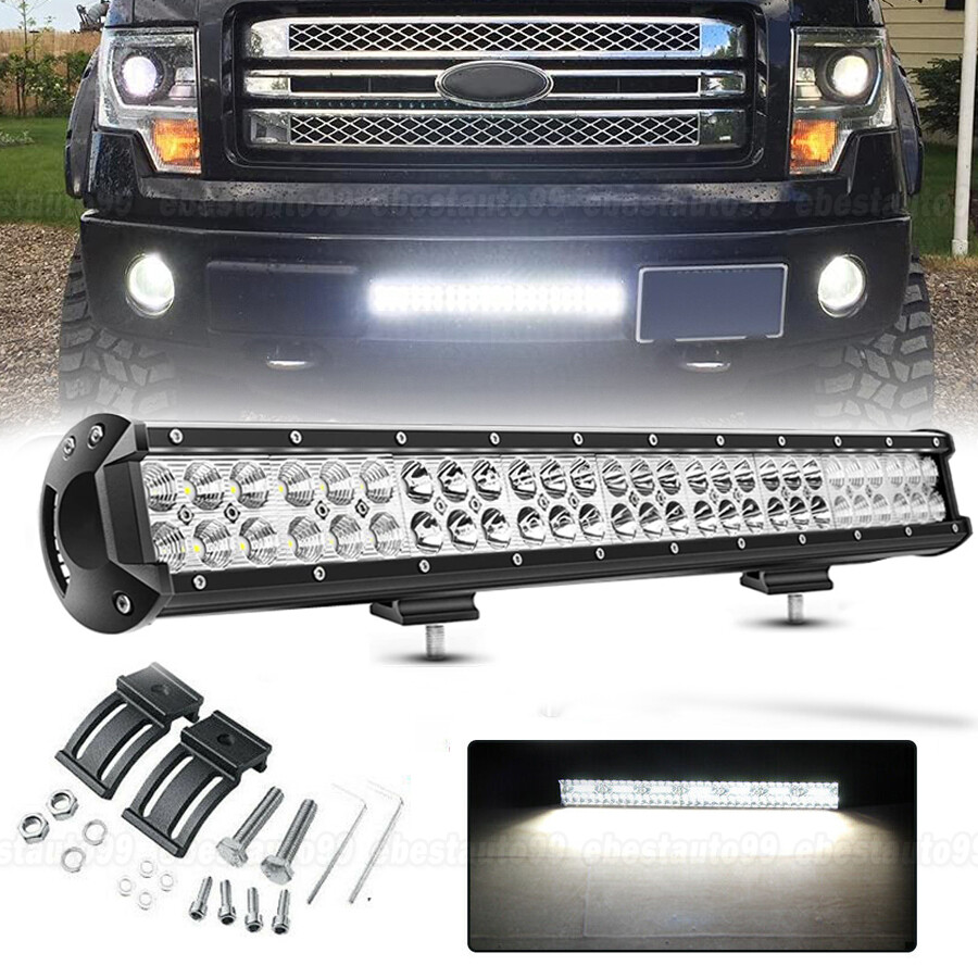 20″ LED Lower Bumper Straight Work Light Bar Spot Flood 22 inch For Ford F150