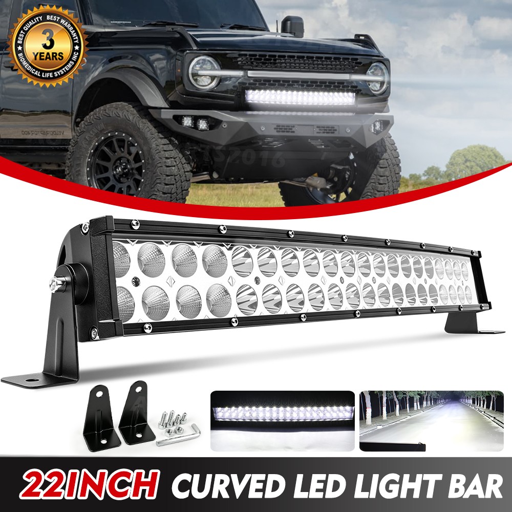 22″ inch Curved Led Light Bar Spot Flood Combo Work Offroad 4WD Truck SUV ATV 20