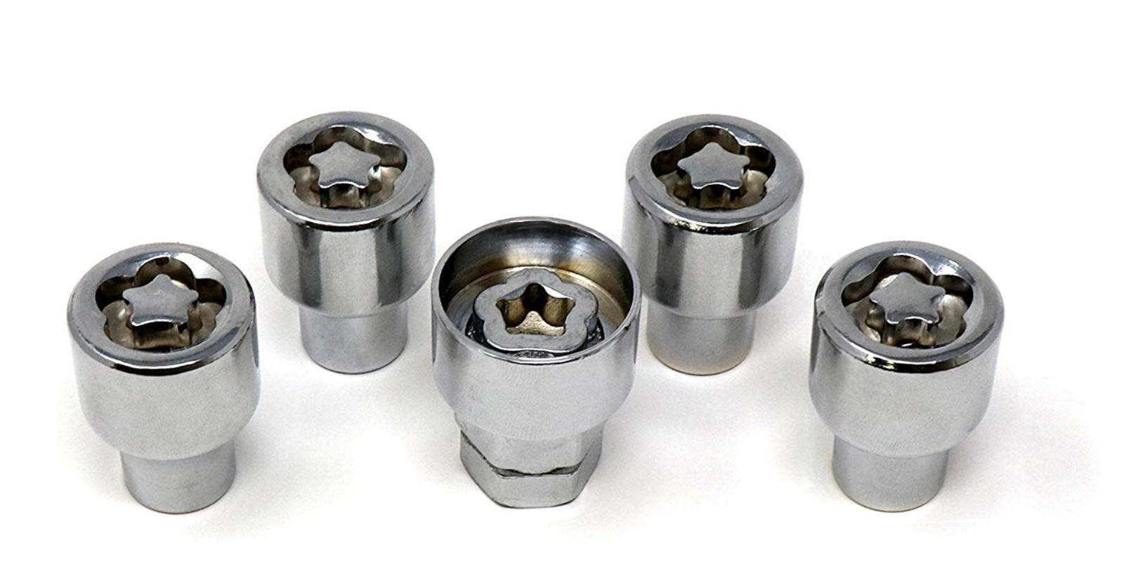 Chrome 12mm x 1.25 Mag Wheel Lock Set, 4 Pack For Nissan Subaru Infiniti 12×1.25