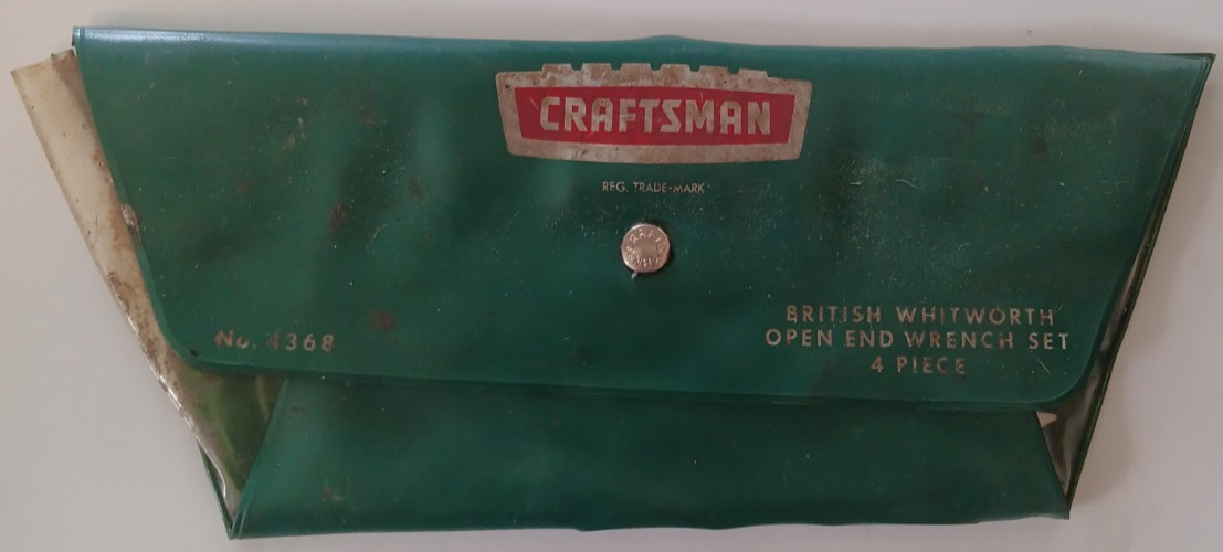 Craftsman 4368 British Standard Whitworth Open End Wrench Set Missing One