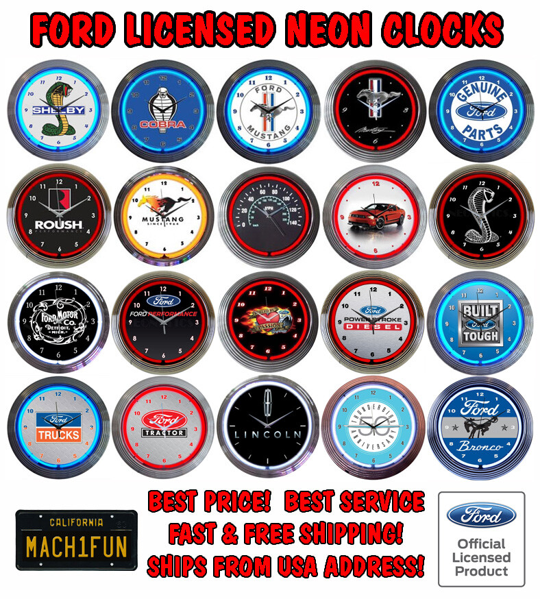 Neon Clock – Speedometer Style w/ Red Neon * High Quality * Free USA Shipping 😎