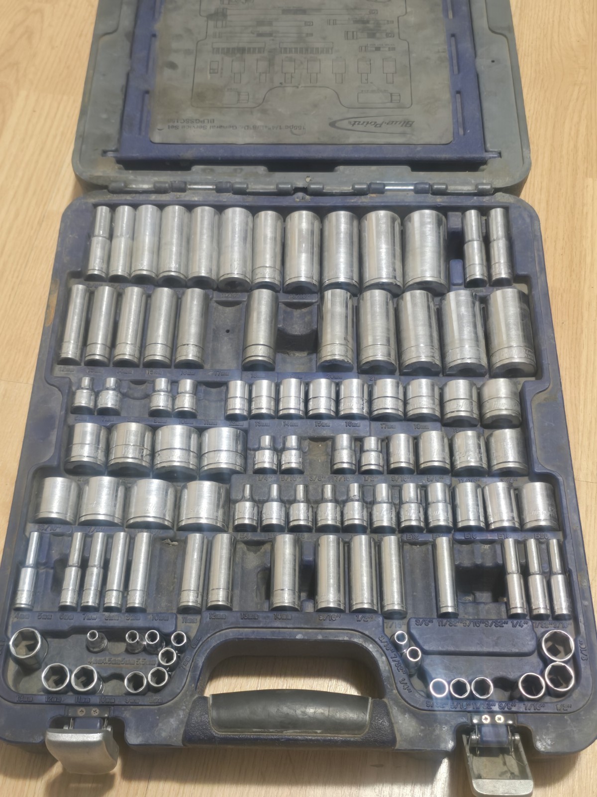 155 Pieces Blue-Point by Snap-On BLPGSSC155 Comb Drive SAE/ Metric Please Read!