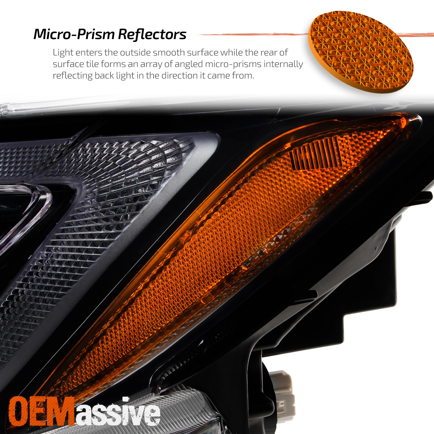 For 2016-2021 Honda Pilot/ Ridgeline 17-20 [Halogen Type] Headlights Pair Black