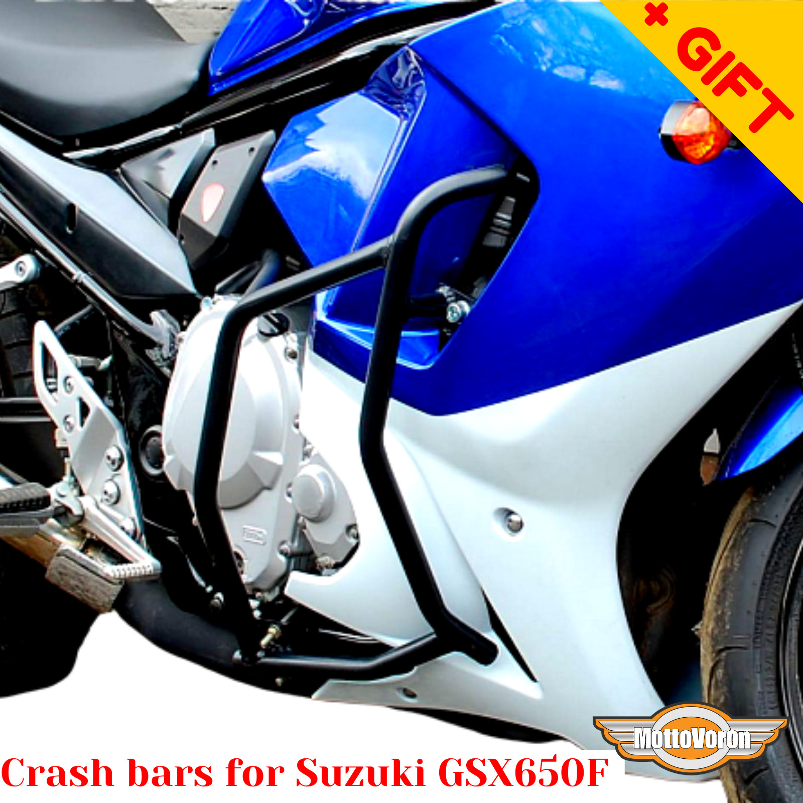 For Suzuki GSX650F engine guard crash bars GSX 650 F radiator guard, Bonus