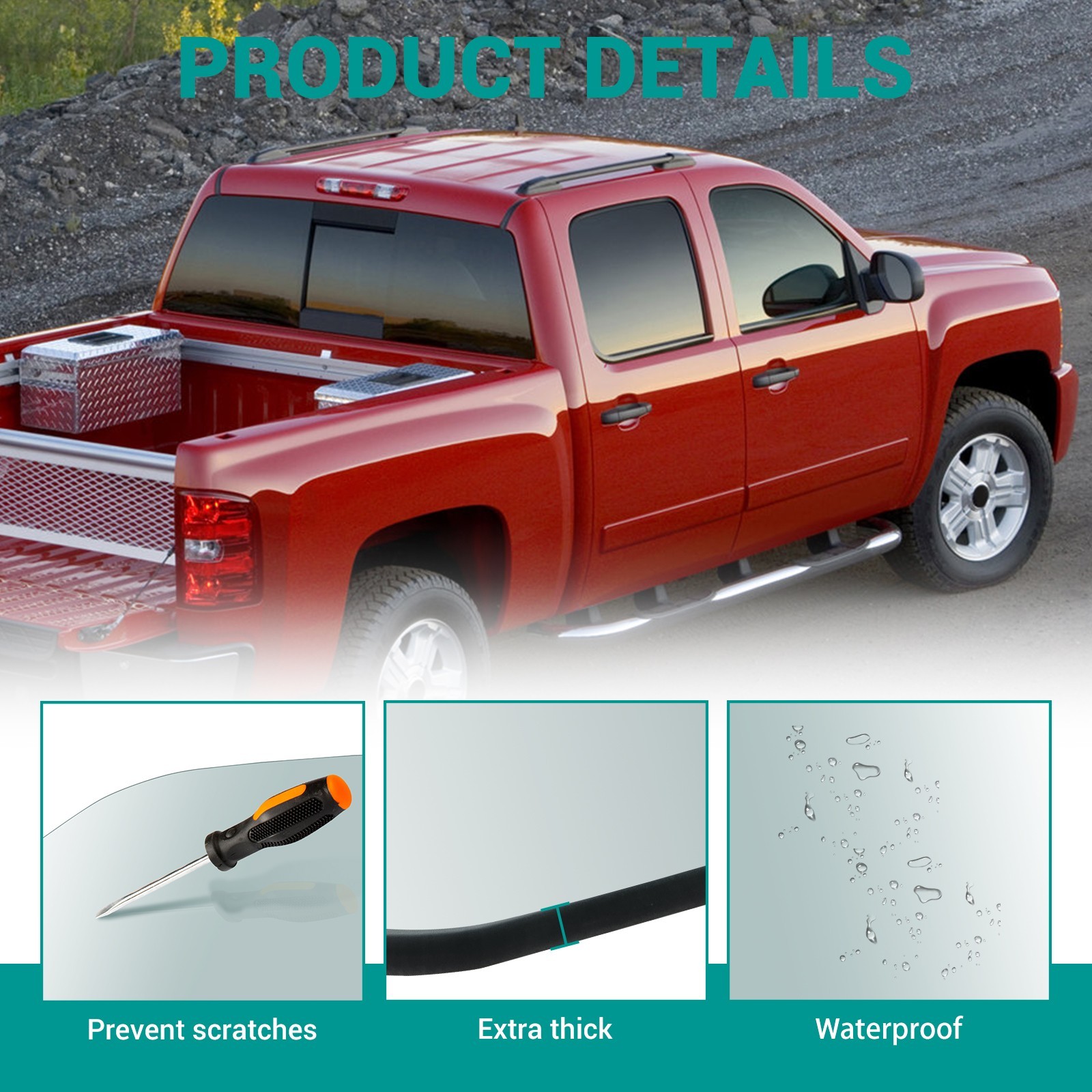 Right Side Front Door Window Glass For 07-11 Chevy Silverado GMC Sierra Pickup