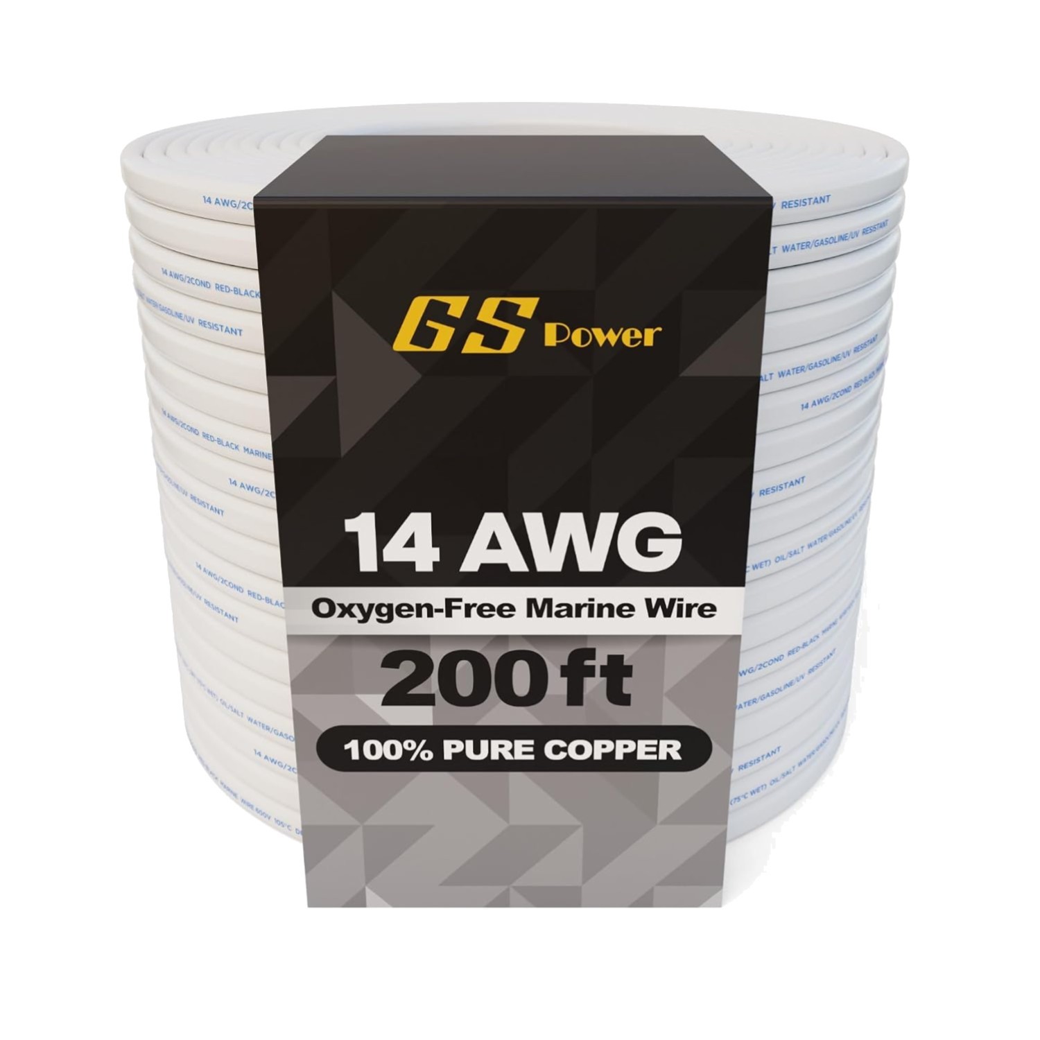 Power 200 Ft 14 Gauge Duplex Marine Wire Tinned Copper Boat Cable