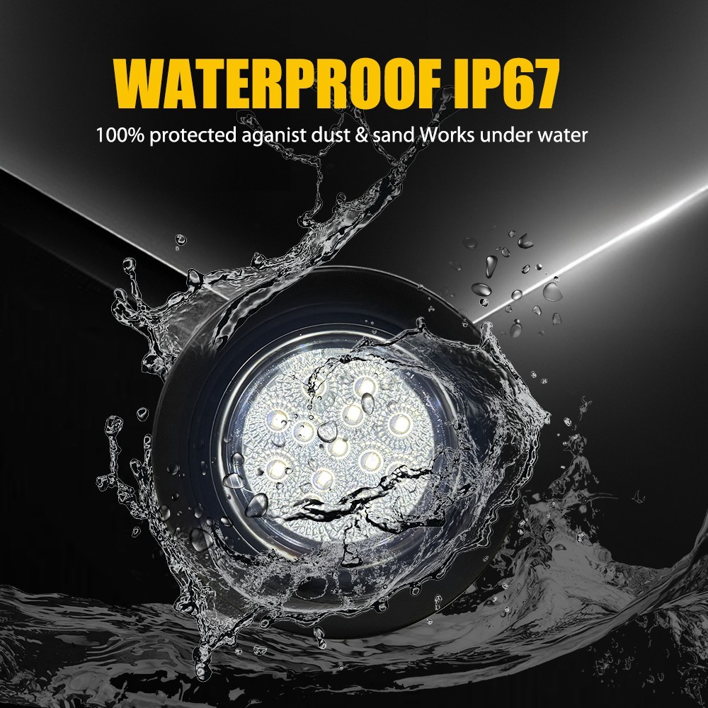 Clear Lens 4Pcs 2.5″ Round 13 LED DOT IP67 Trailer Clearance Side Marker Lights