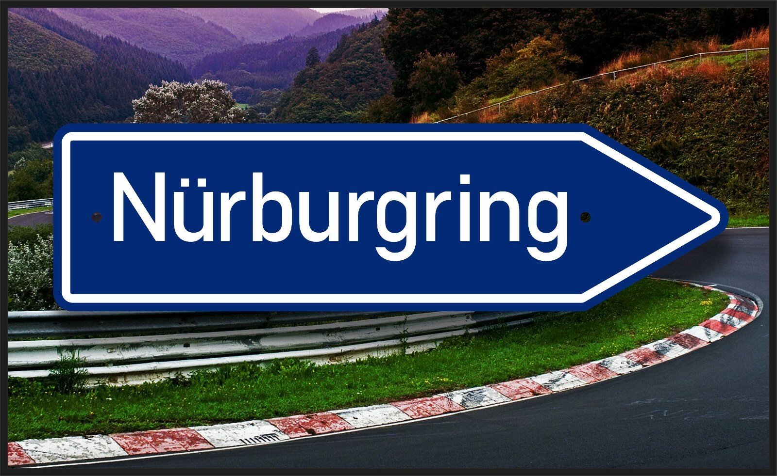 Nürburgring Exit Sign – German Racing Decor – Aluminum Nordschleife Marker