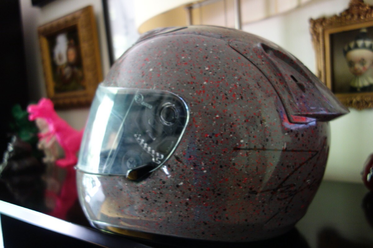 “Untitled” original painted motorcycle helmet by Futura