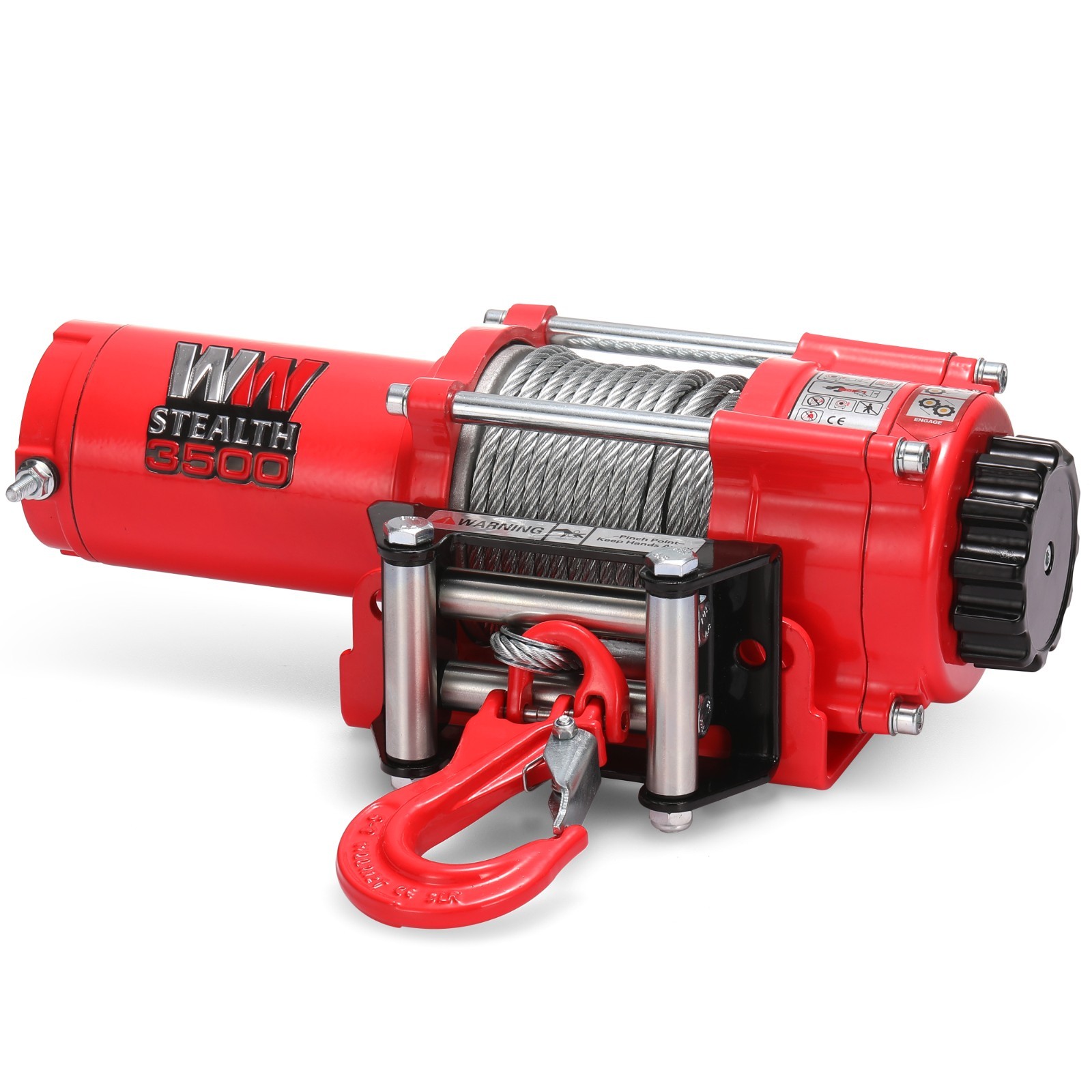 Stealth 3,500lb 12v Electric Winch – Steel Rope