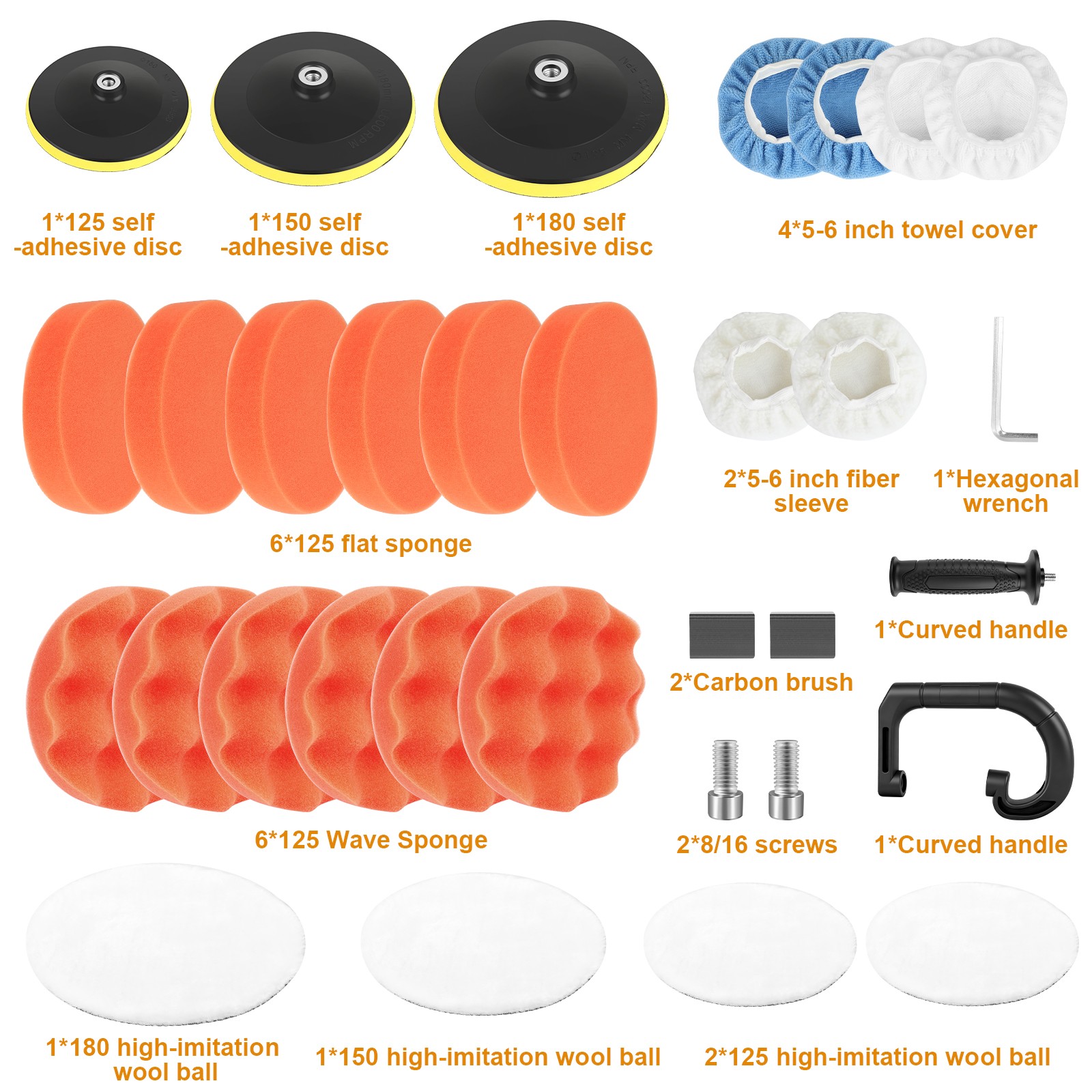 Dual Action Car Polisher Buffer Machine 7-Speed Cordless Sander Polishing Kit US