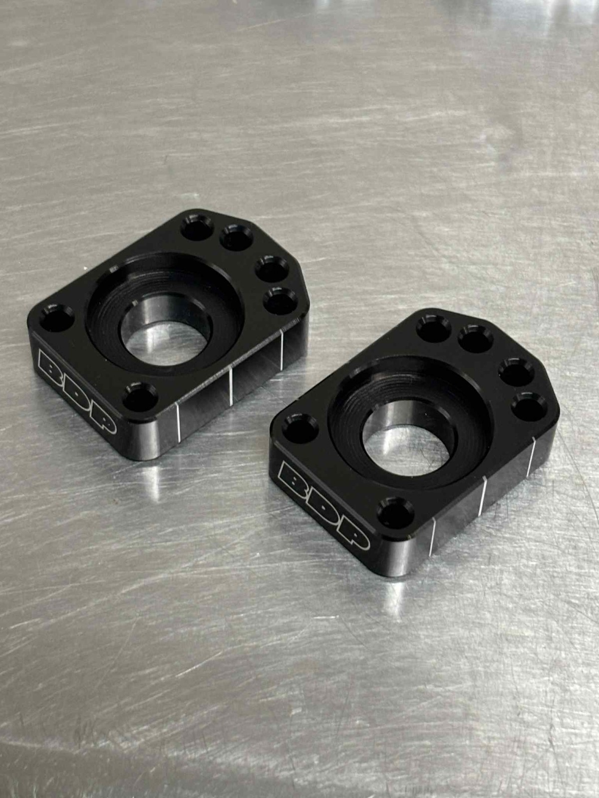 BDP Racing Kawasaki KX85/100/112 axle blocks – Black – Made in USA