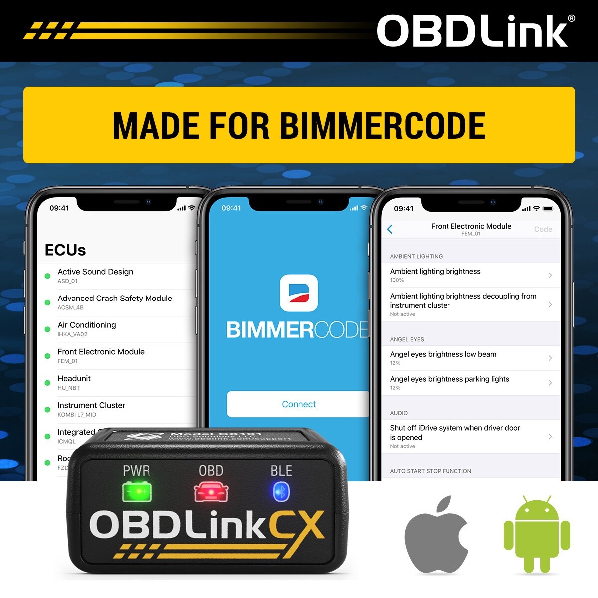 OBDLink CX Coding Tool Designed For Bimmercode 5.1 BLE OBD2 Adapter US ship