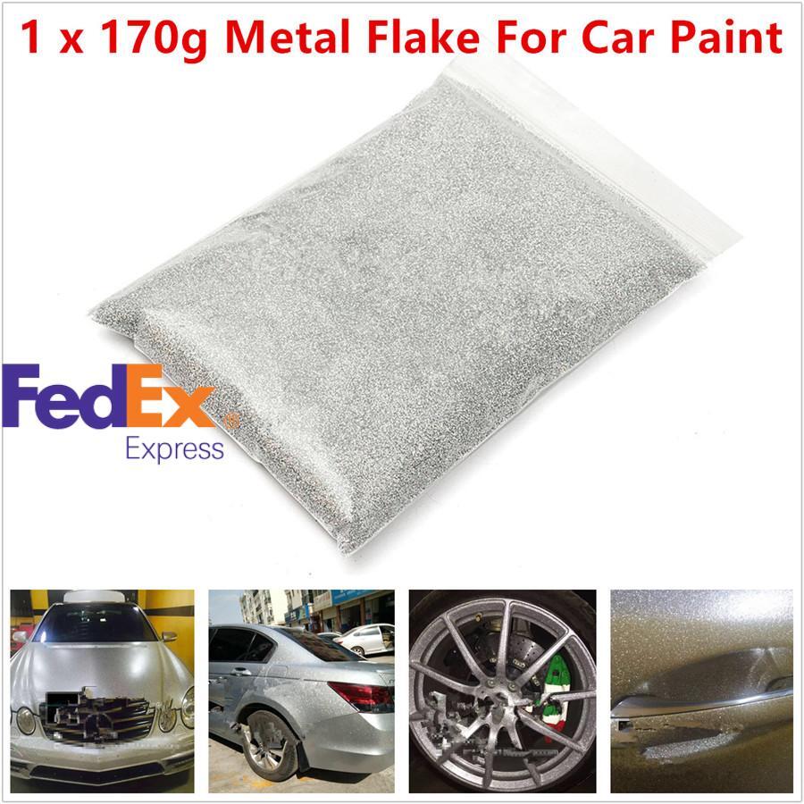 Silver Glittering Paint Powder Metal Flake Additive For Car Painting Decor 170g