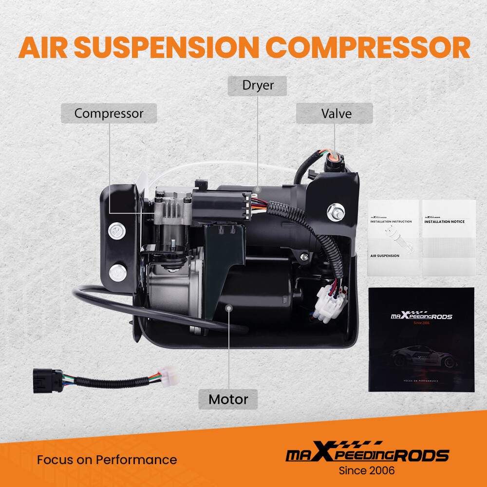 3PCS Air Suspension shocks Compressor Pump For Escalade Suburban Yukon Tahoe