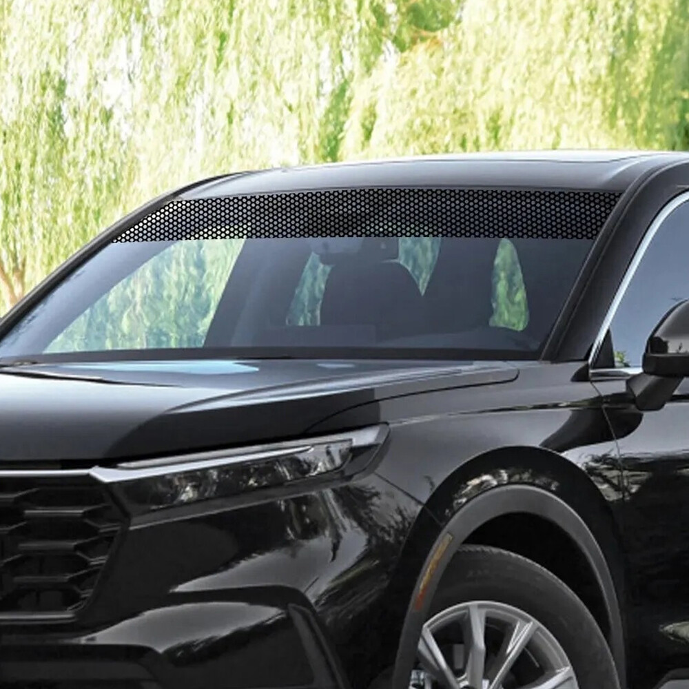 Car Front Windshield Window Visor Sun Strip Vinyl Mesh Decal Sticker Accessories