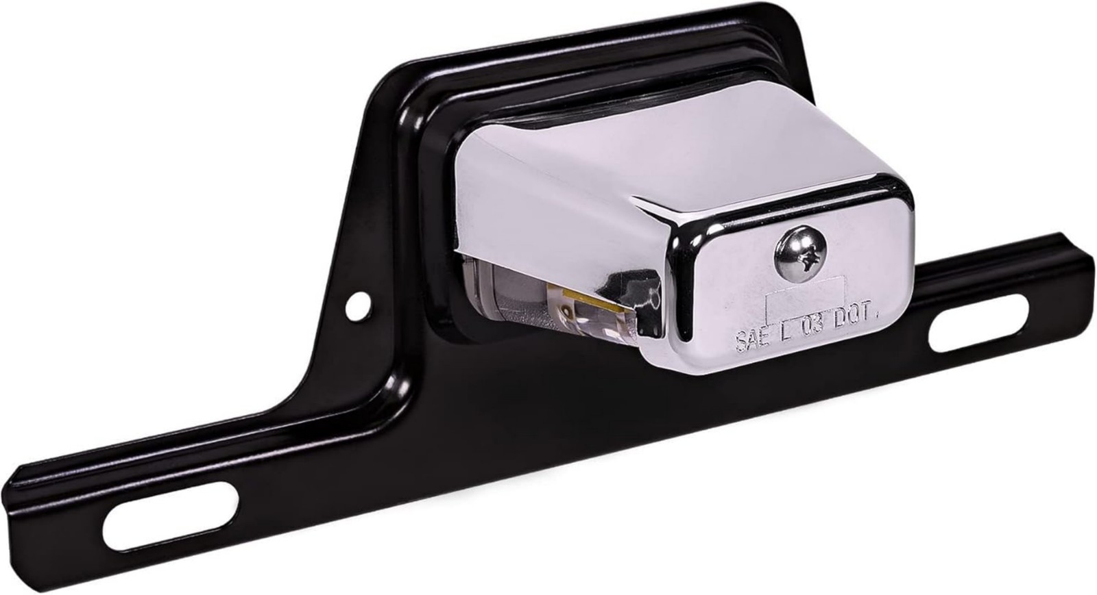 Chrome DC 12V Bracket-Mount DOT 2 LED License Plate Light for Boat Trailer UTV
