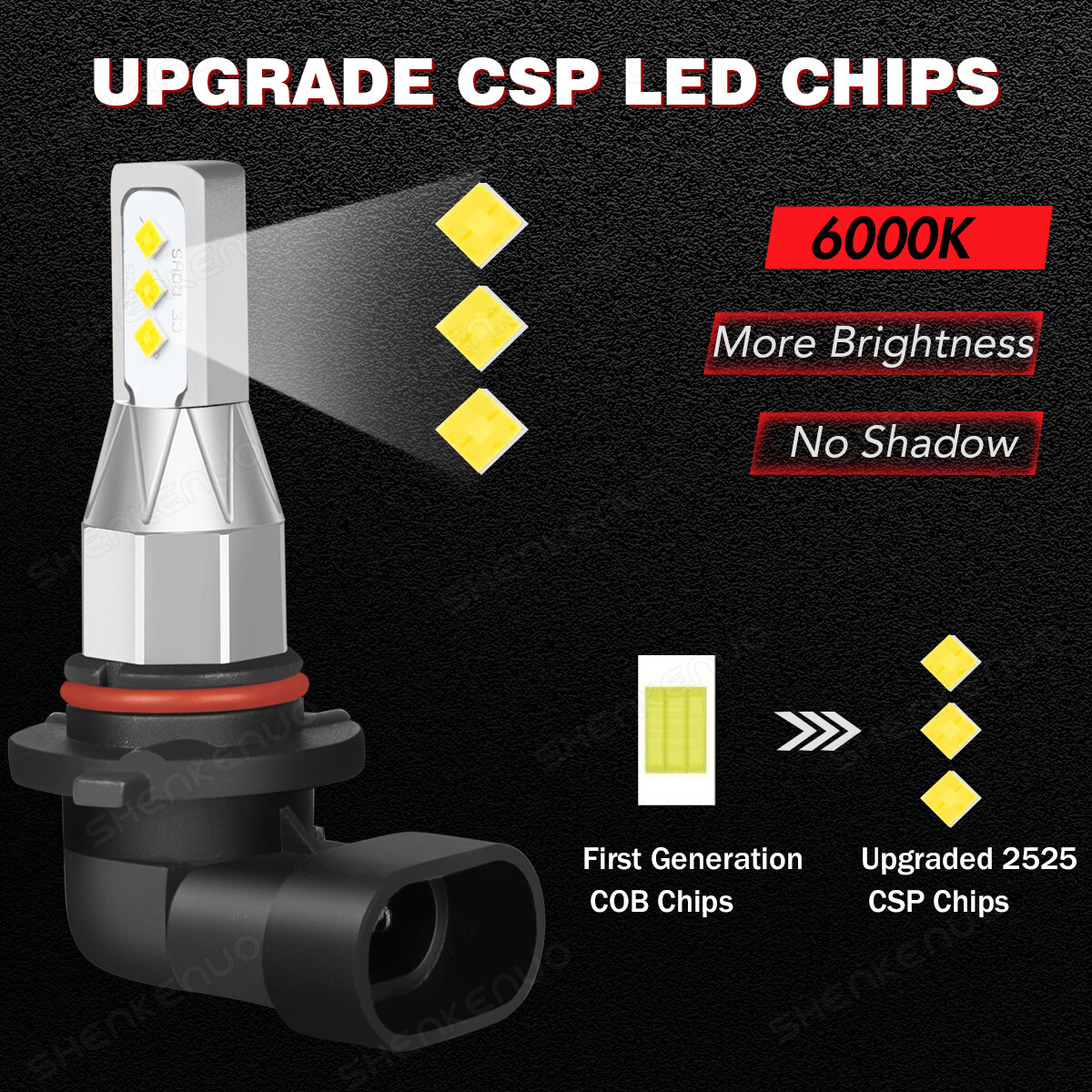 For GMC Sierra 1500 2500 3500 1999-2006 4X 6000K LED Headlights Bulbs Hi/Lo Beam