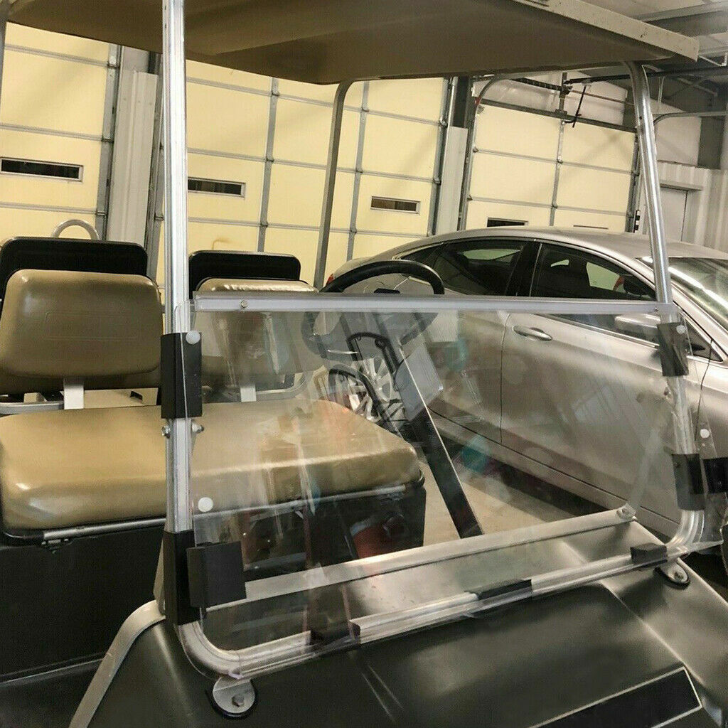 For Club Car DS 1982-2000.5 Clear Folding Windshield Golf Cart Windscreen