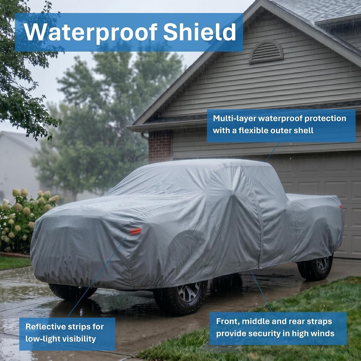 Reflective Multi-Layer Truck Cover with 100% UV Protection – Fits T5 Trucks