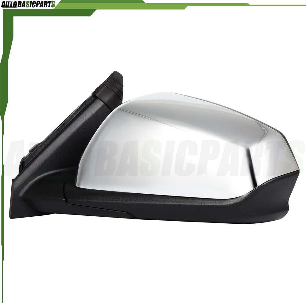 Driver Side Manual Fold Mirror For 2018-2022 Chevrolet Equinox Chrome Left