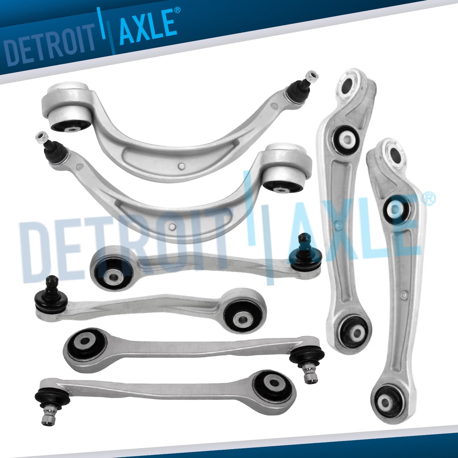 8pc Front Upper Lower Forward Rearward Control Arms for A4 A5 Quattro RS5 Q5 S4