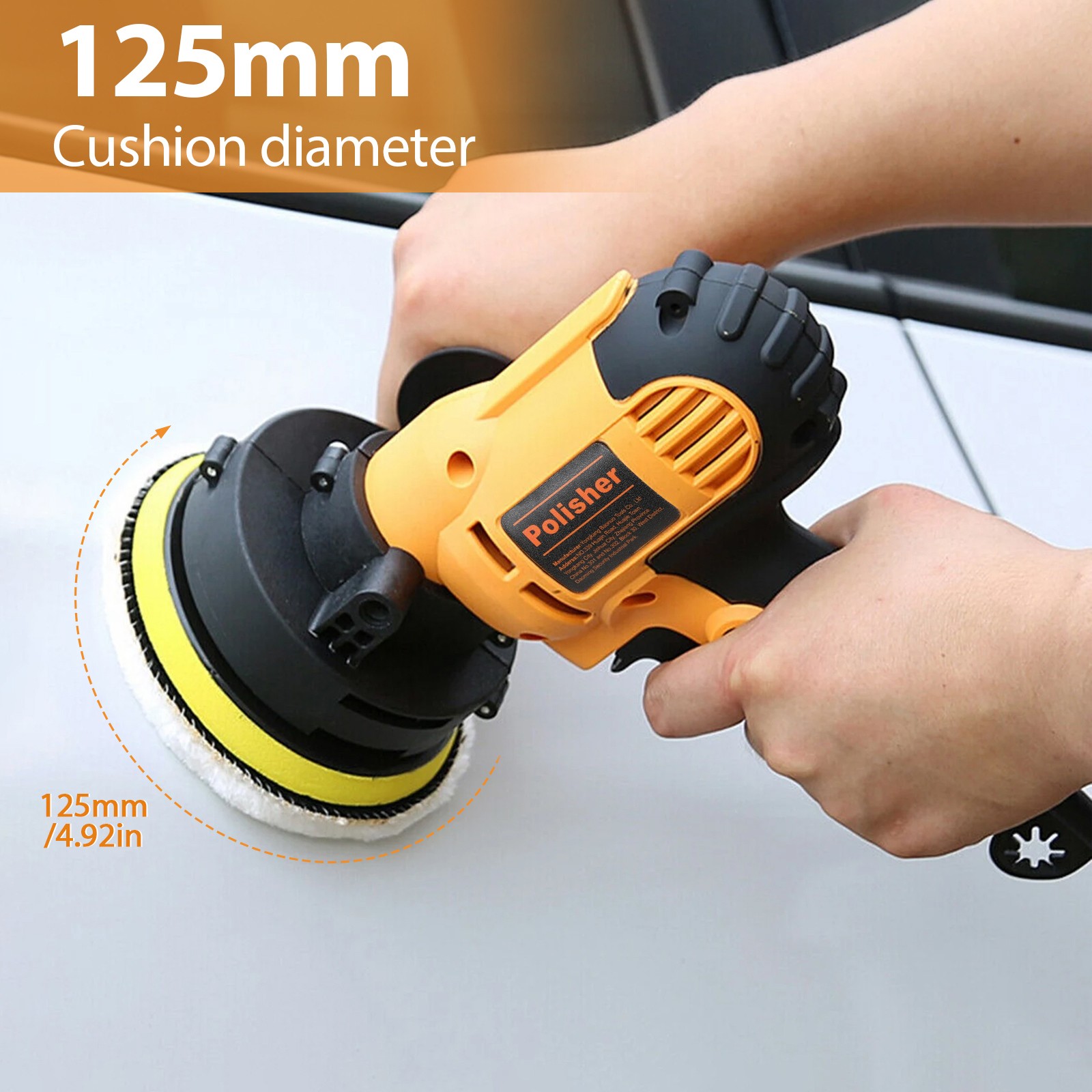 ✅Car Polisher Buffer Sander 800W Polishing Machine Kit Waxing with 5″ Pad Bonnet
