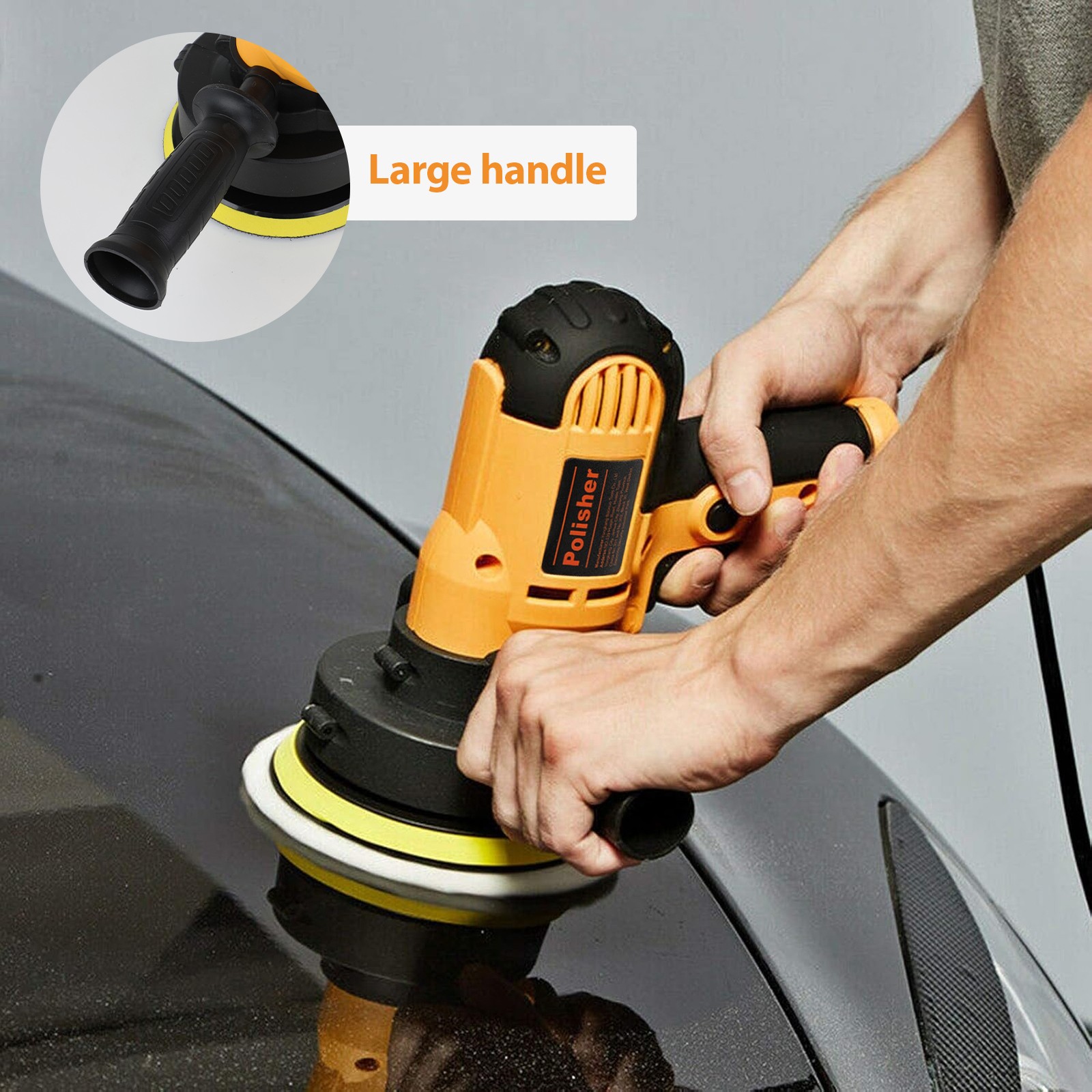 ✅Car Polisher Buffer Sander 800W Polishing Machine Kit Waxing with 5″ Pad Bonnet