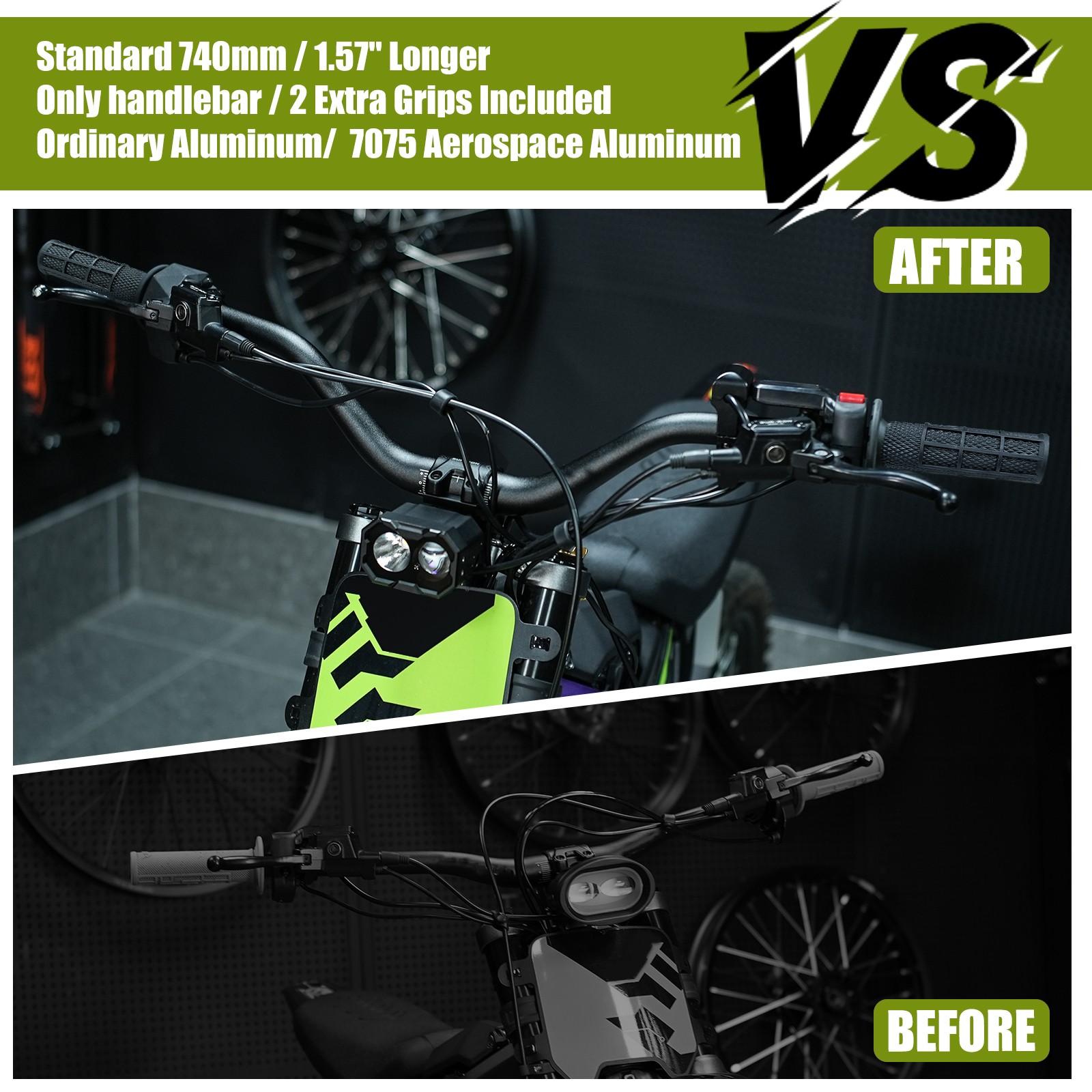 1 pc 7/8″ 22mm Handlebar For Sur Ron S/X Light Bee X For Talaria Sting MX3/R MX4
