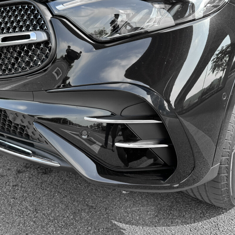 Fit For Benz GLC X254 2023-2024 ABS Chrome Front Fog Light Lamp Strip Trim 4PCS