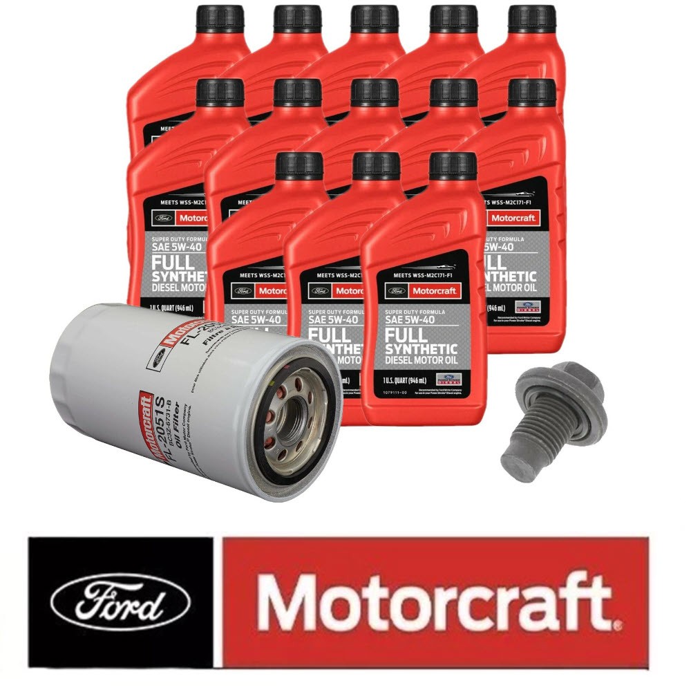 Motorcraft Synthetic 5W-40 Engine Oil Change Kit For 11+ Ford 6.7L Powerstroke