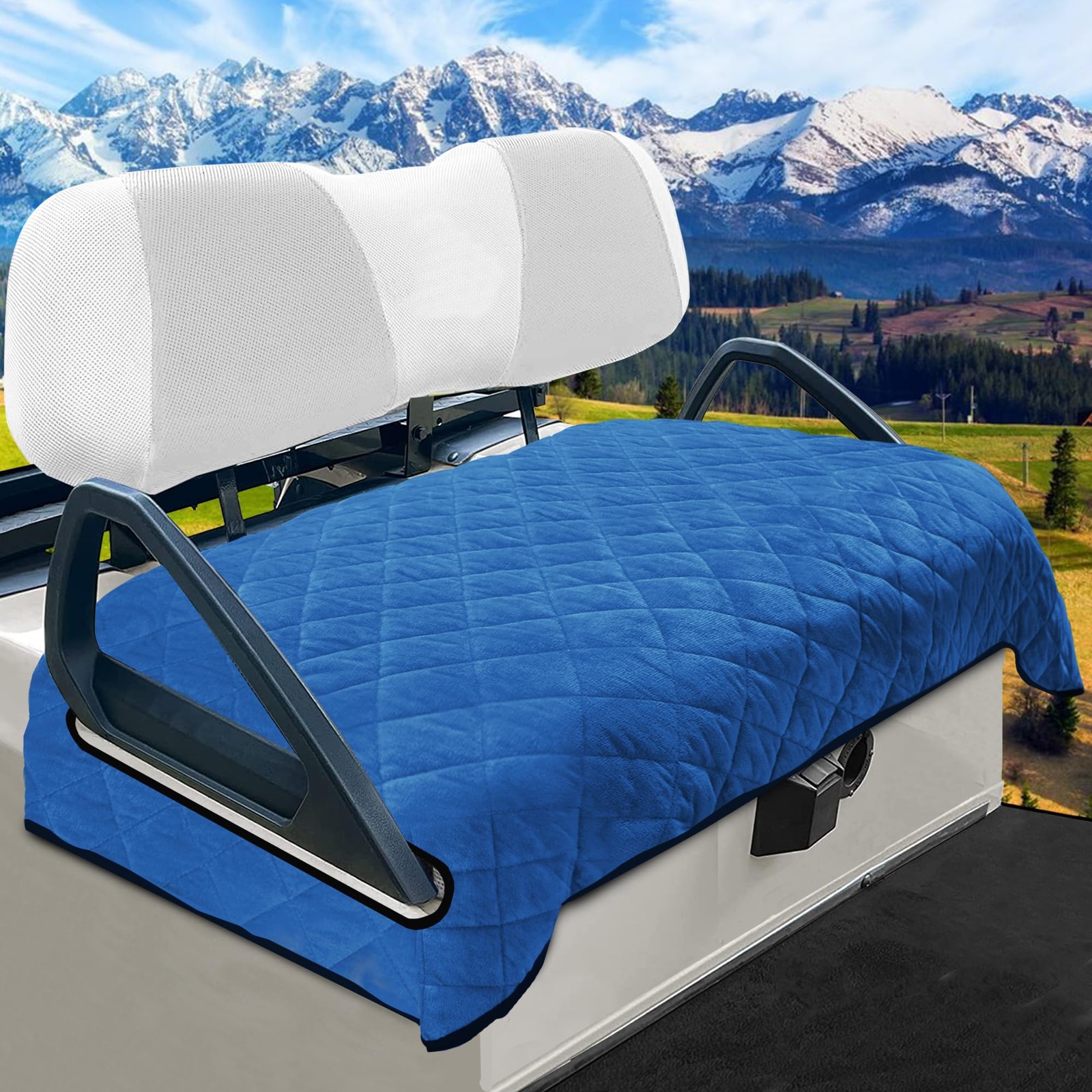 YOKYHOM Golf Cart Seat Covers, Thickened Short Plush Seat Towel Blanket with …